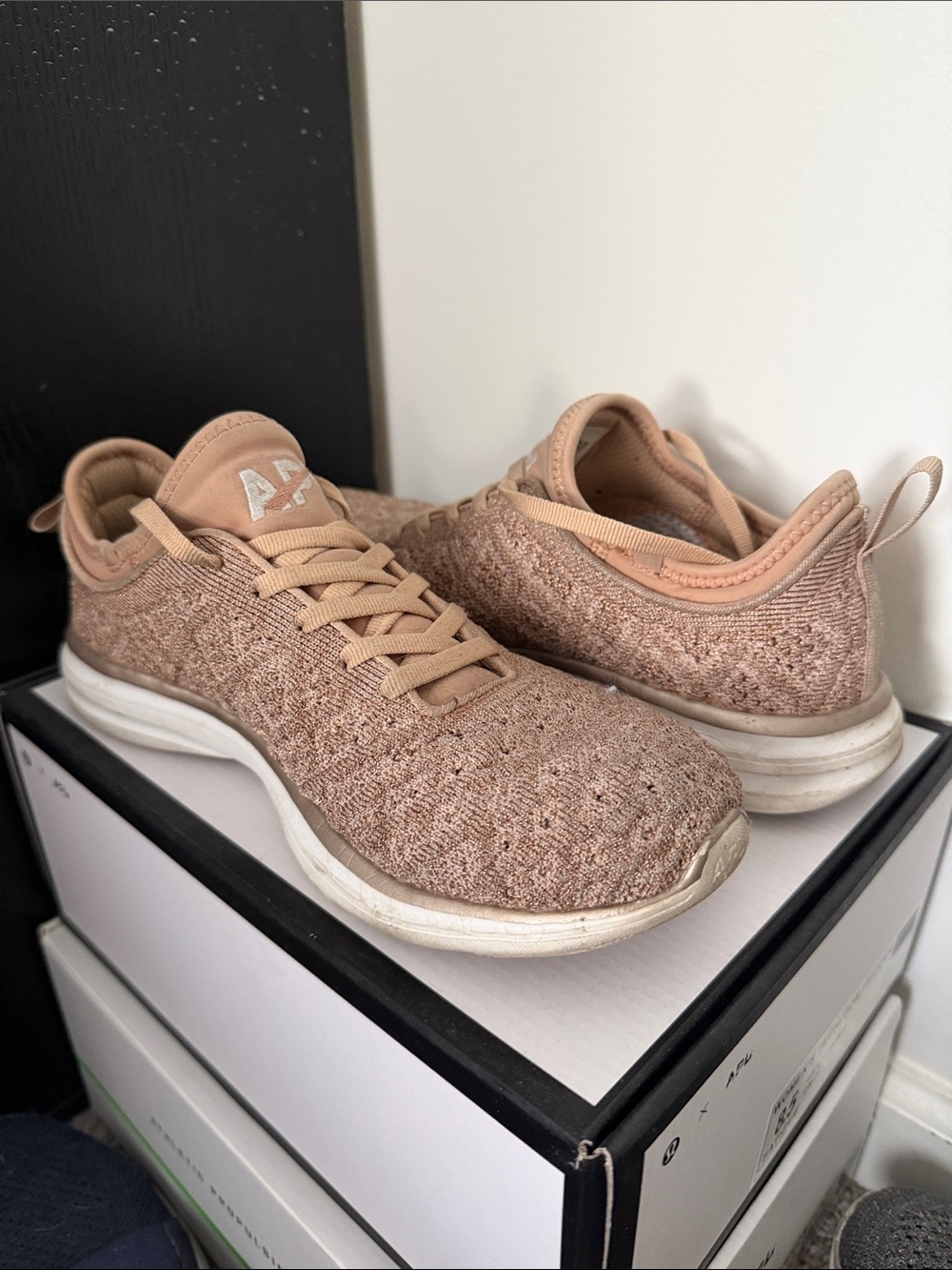 APL Women's Sneakers in Peach and White